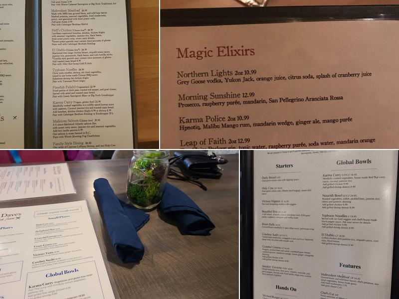 Evil Dave's Grill Menu