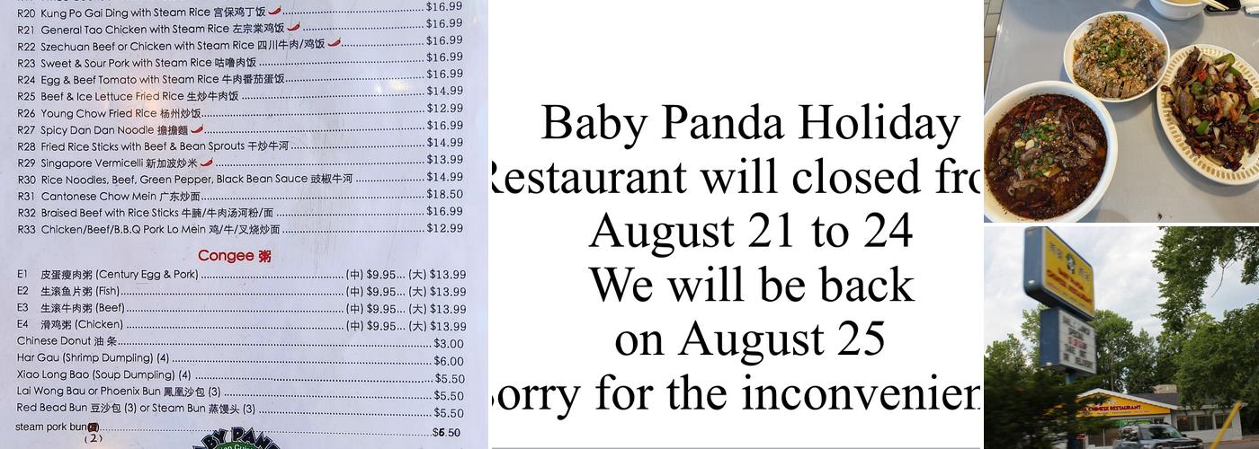 Baby Panda Menu