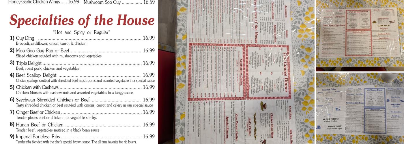 Highlight Restaurant Menu