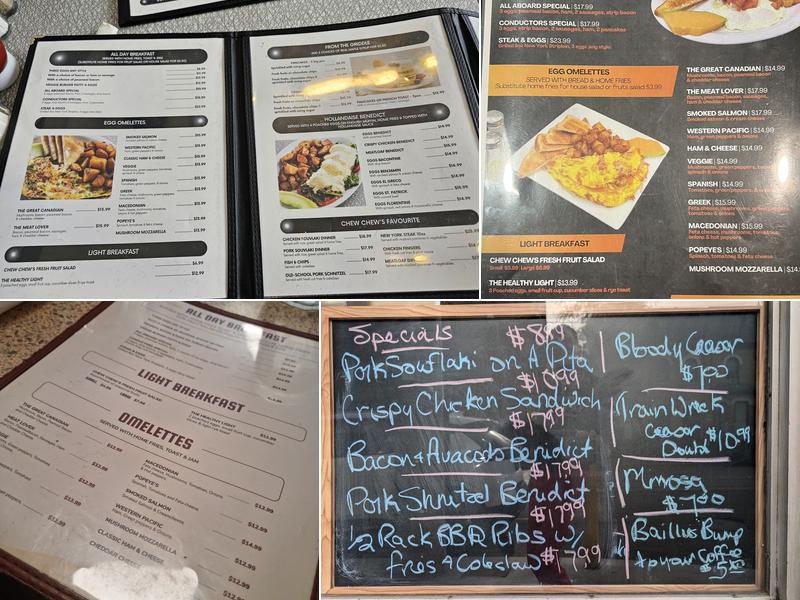 Chew Chew's Diner Menu