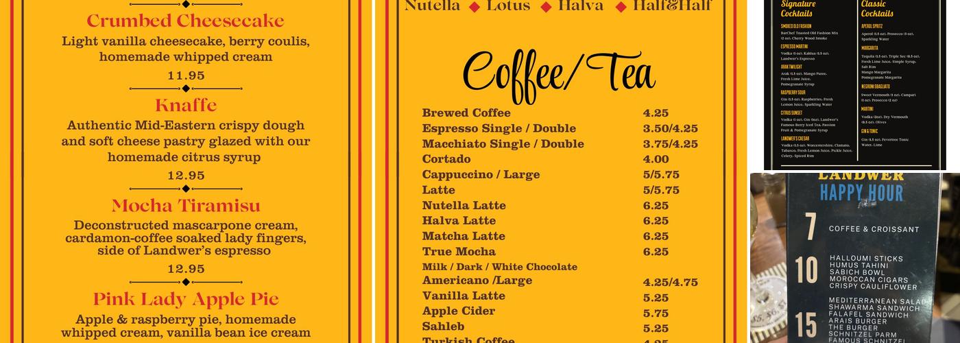 Cafe Landwer Menu