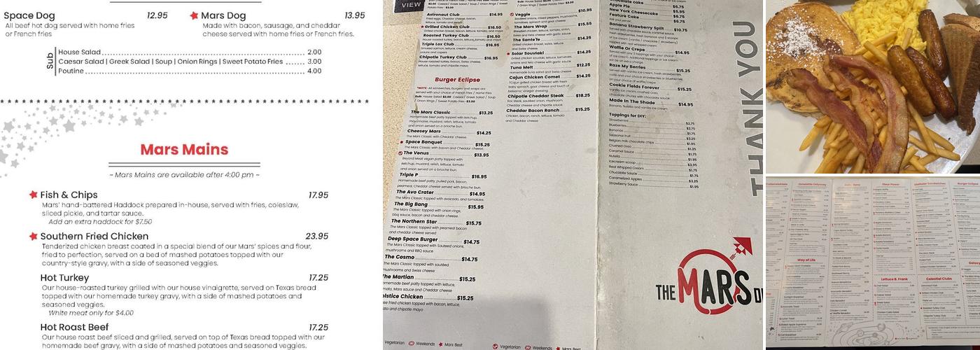 Mars Diner Menu