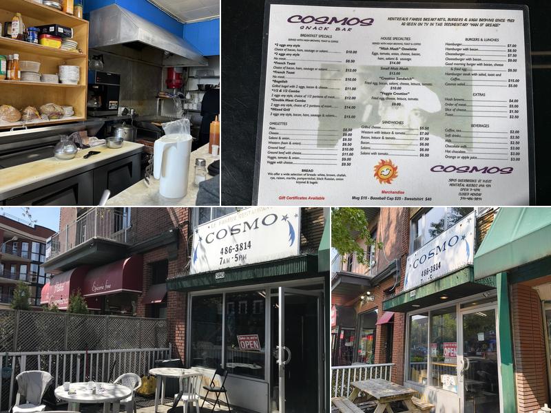 The Famous Cosmo's Menu