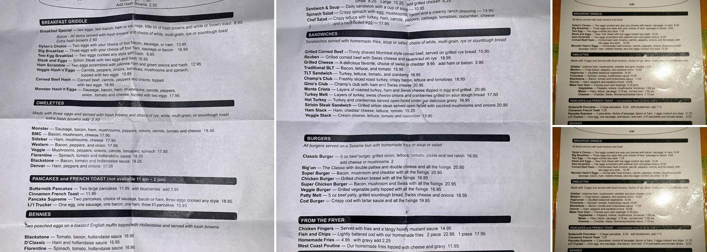 Dylan's Menu