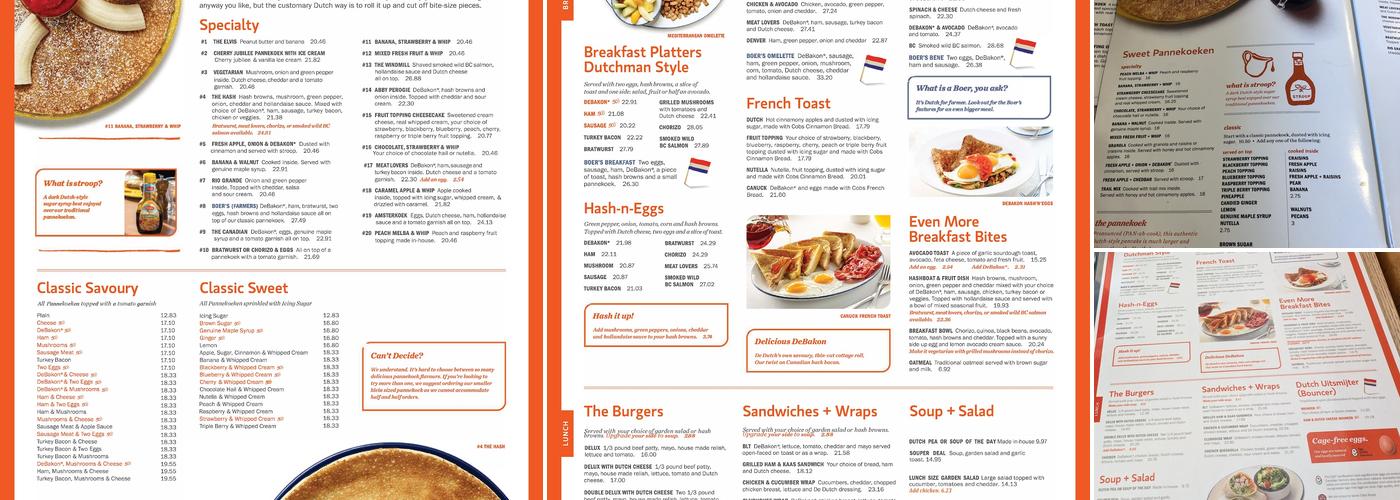 De Dutch Menu