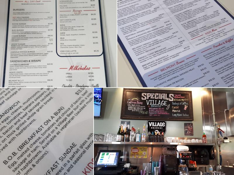 Belmont Diner Marda Loop Menu