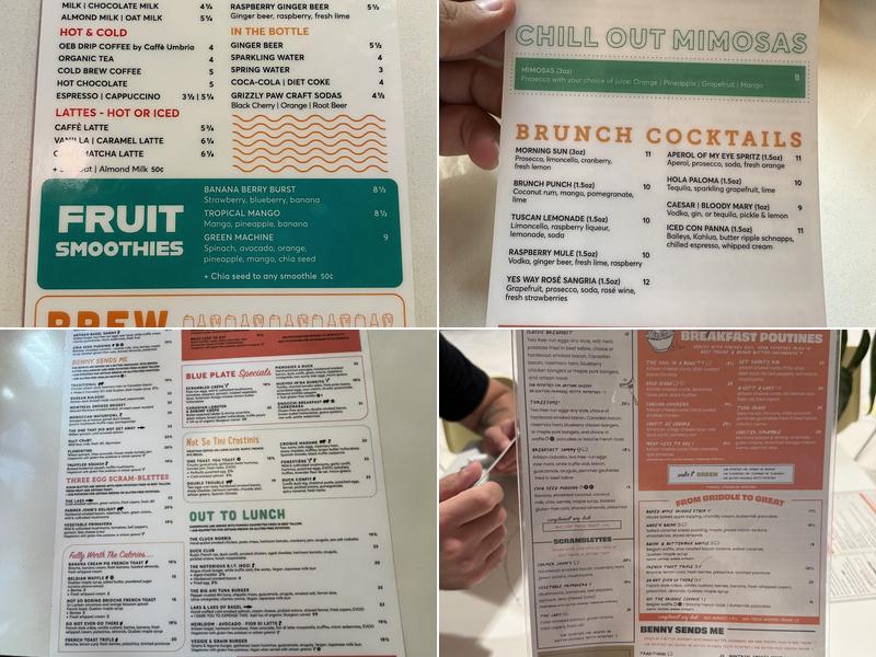 OEB Breakfast Co. Menu