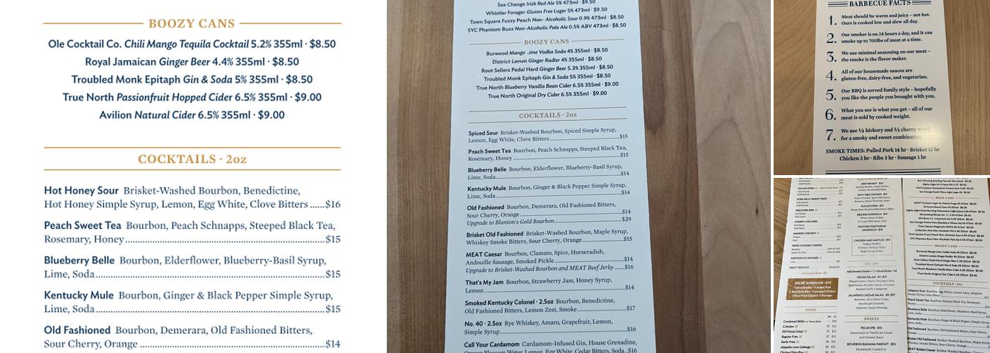 Meat Menu