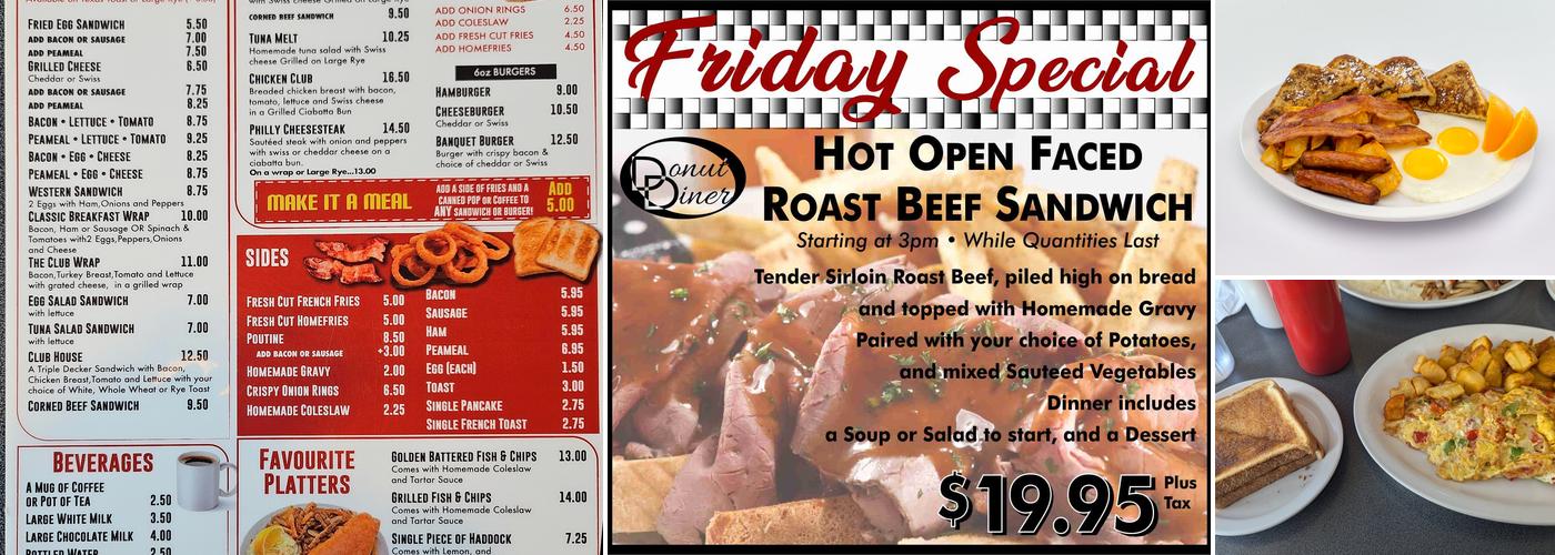 Donut Diner Menu