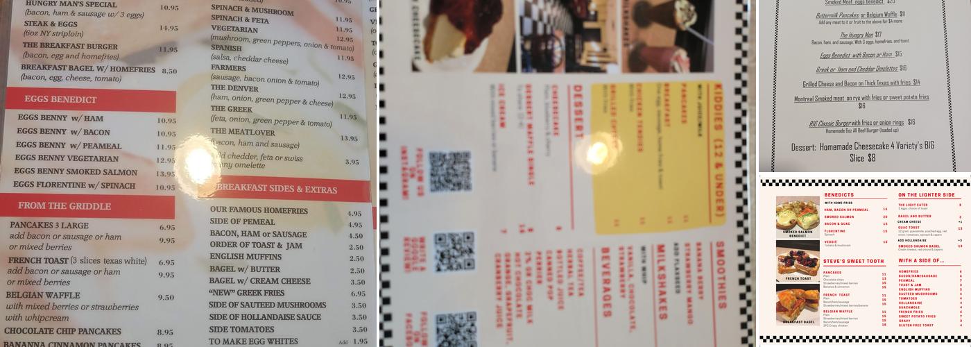 Steve's Open Kitchen Menu