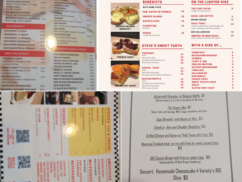 Steve's Open Kitchen Menu