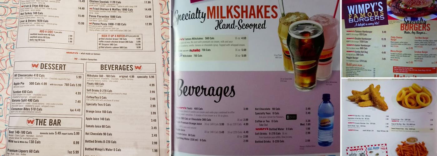 Wimpy's Diner Menu