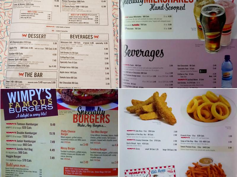 Wimpy's Diner Menu