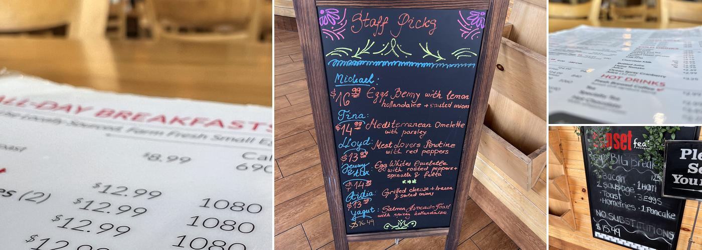 Sunset Grill Menu