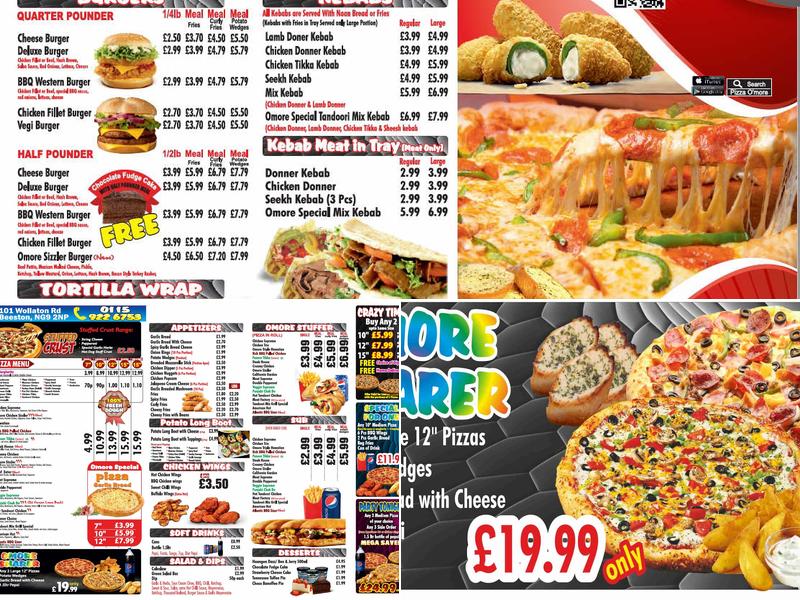 PIZZA O'MORE LEAMINGTON SPA Menu