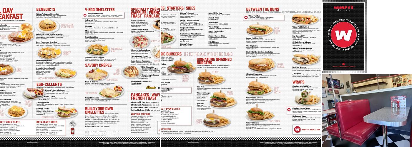 Wimpy's Diner Menu