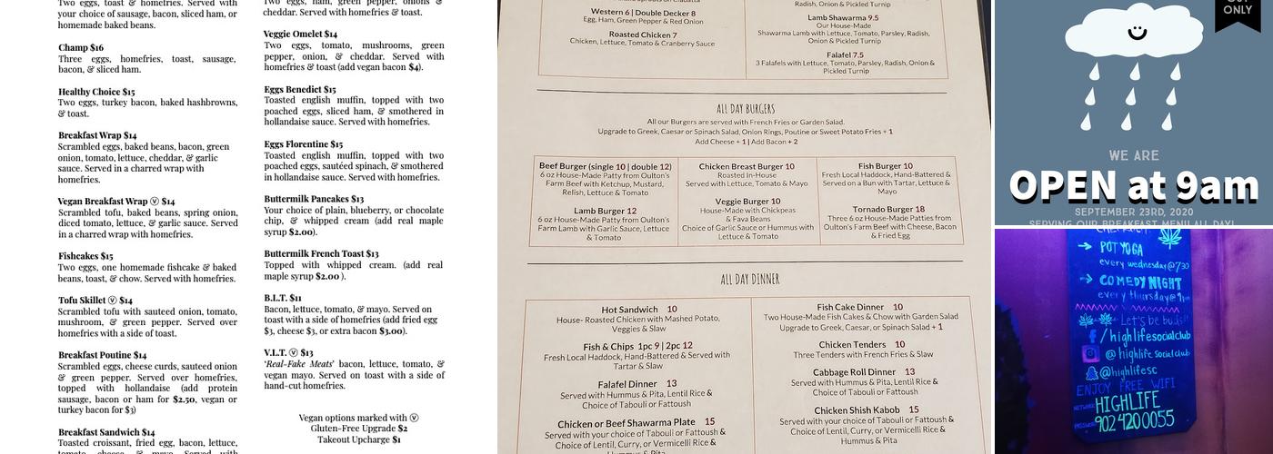 Mary's Place Cafe II Menu