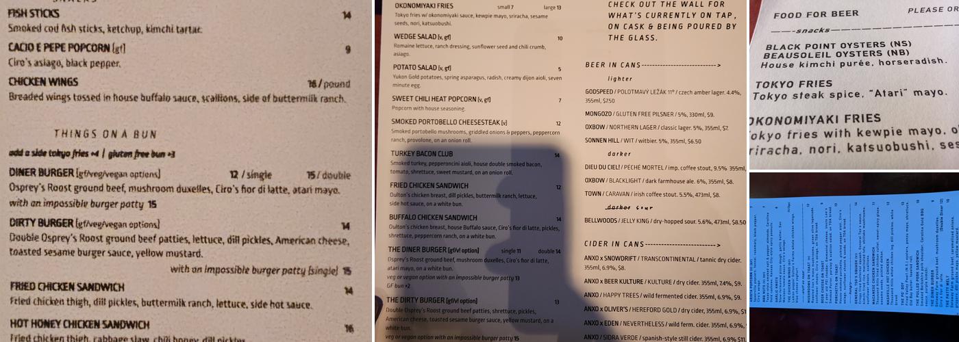 Stillwell Menu