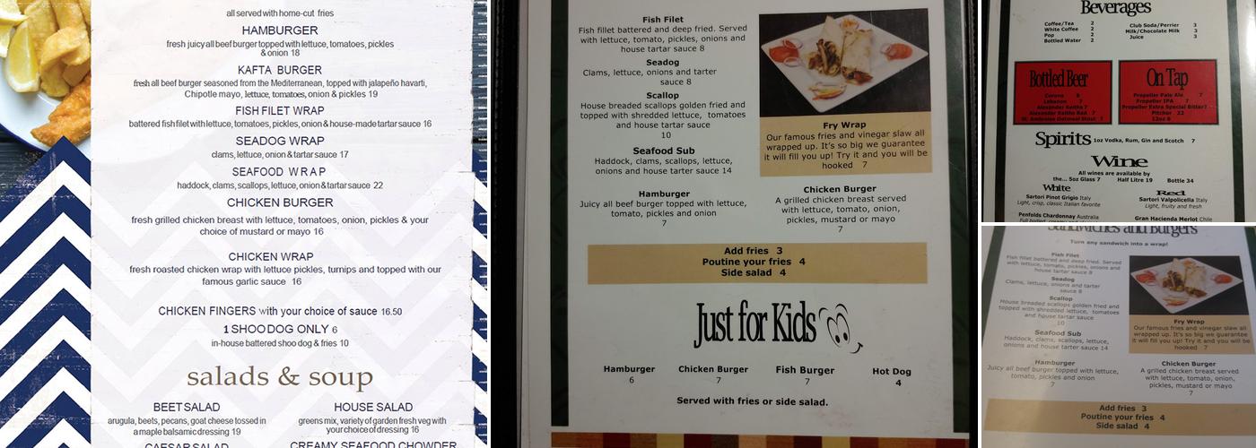 Willman's Fish & Chips Menu