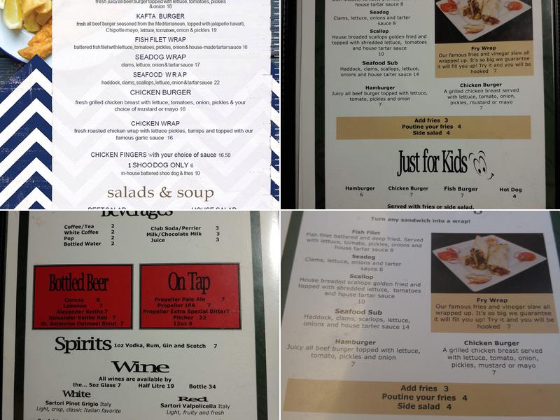 Willman's Fish & Chips Menu