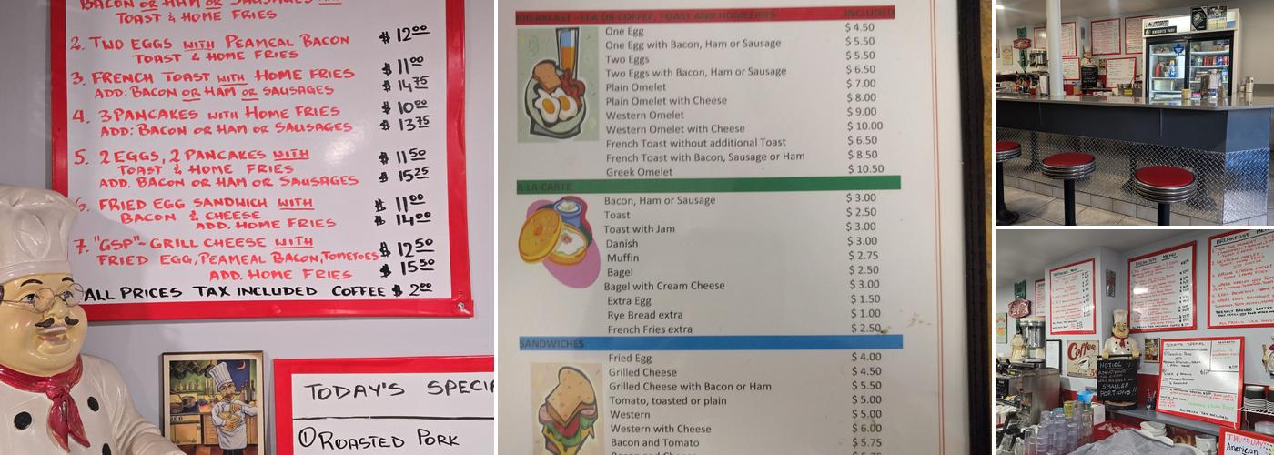 B & B Snack Bar Menu