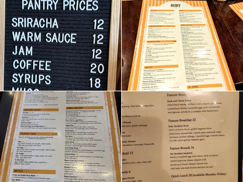 The Ruby on Johnson Menu