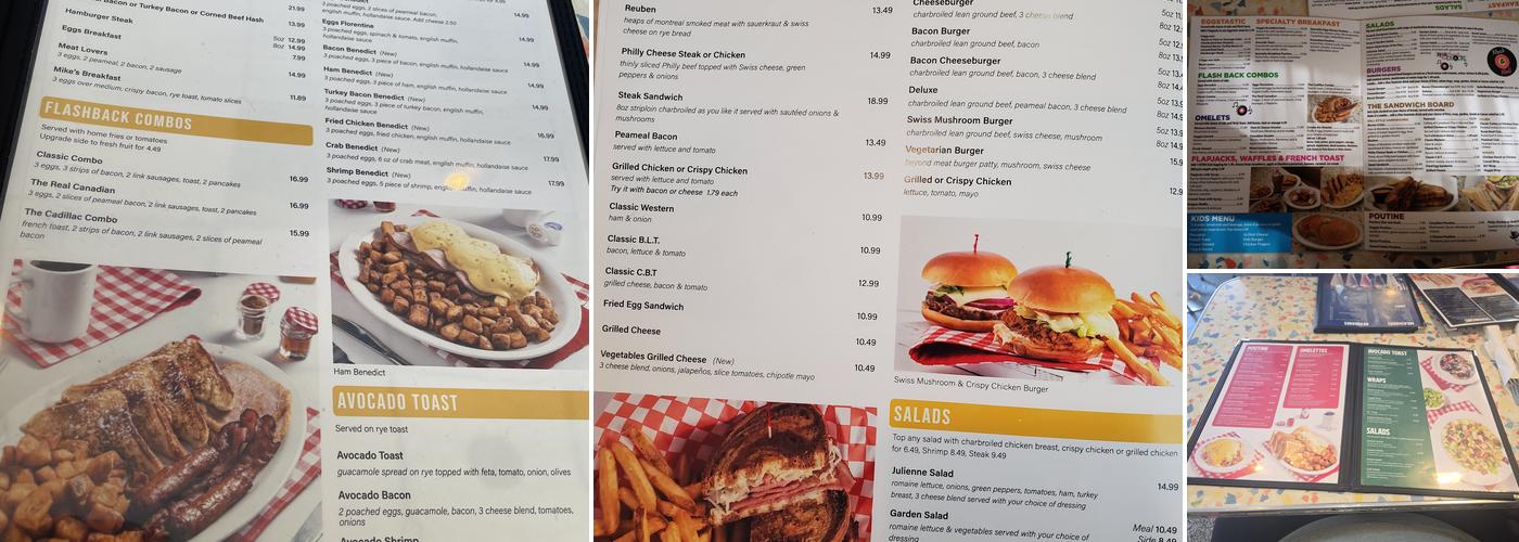 Flashback Restaurant Menu