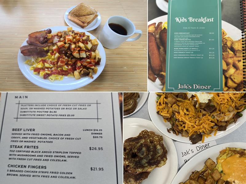 Jak's Diner Menu