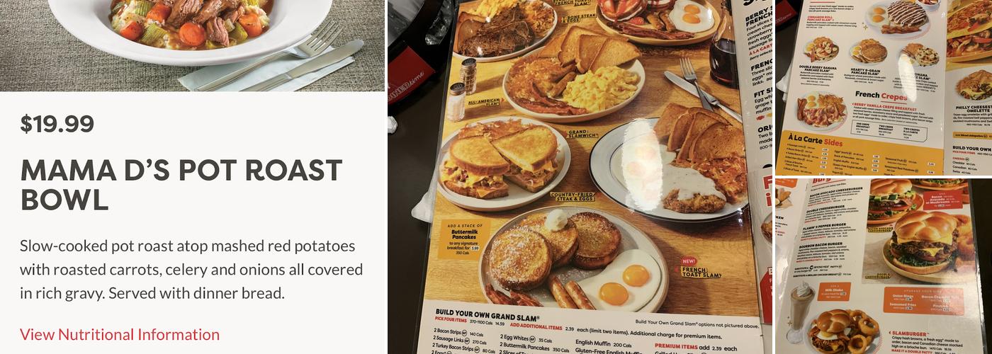 Denny's Menu