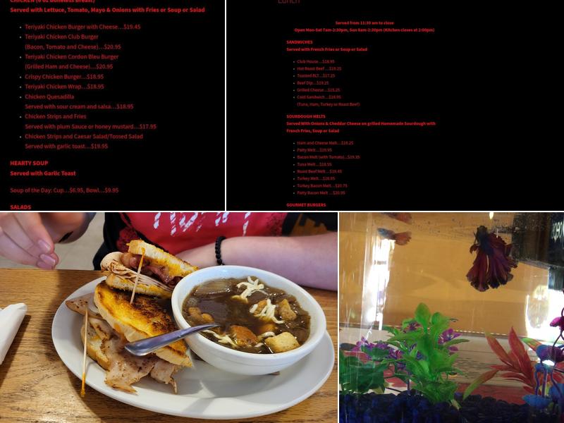 Tania's Restaurant Menu