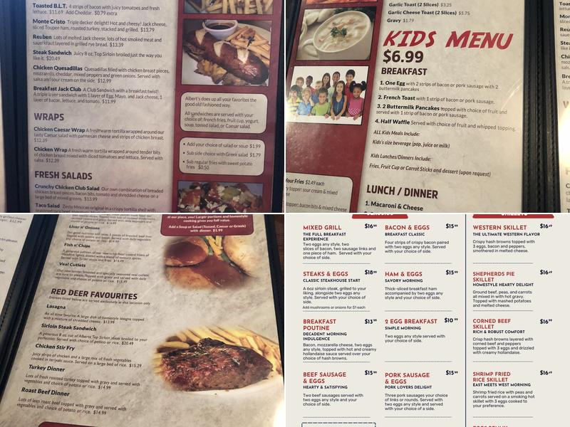Albert's Menu
