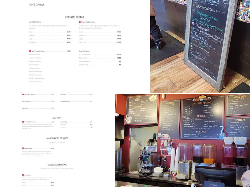 Ivan's Restaurant Menu