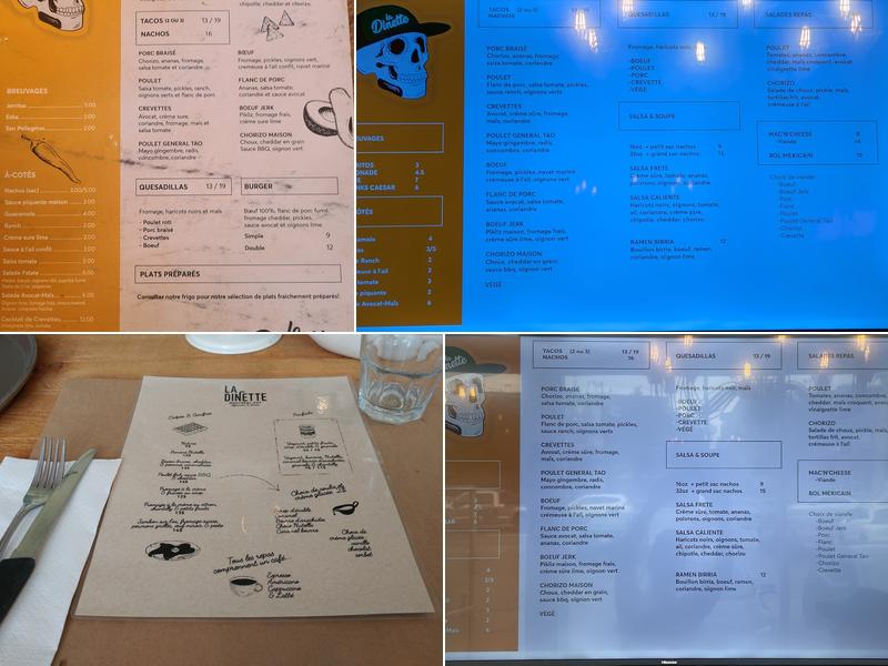 La Dinette MTL Menu