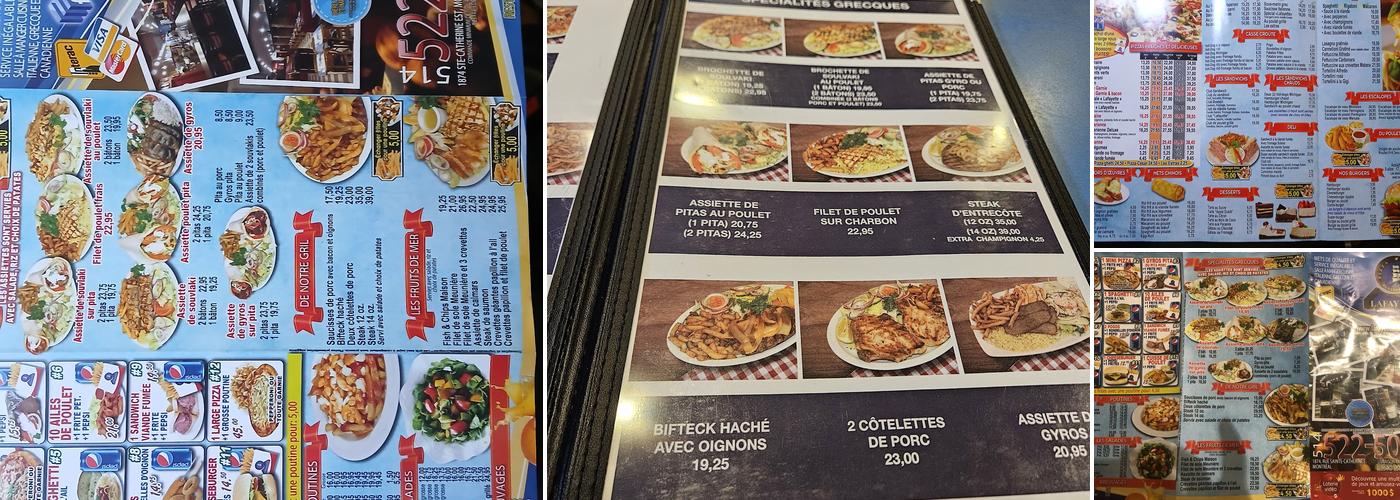 Lafayette Menu