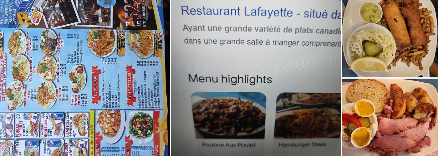 Lafayette Menu