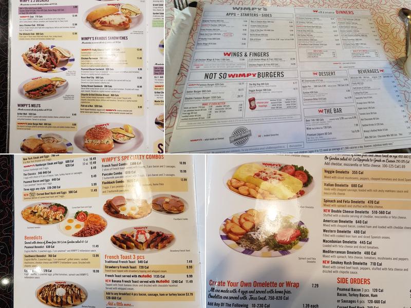 Wimpy's Diner Menu
