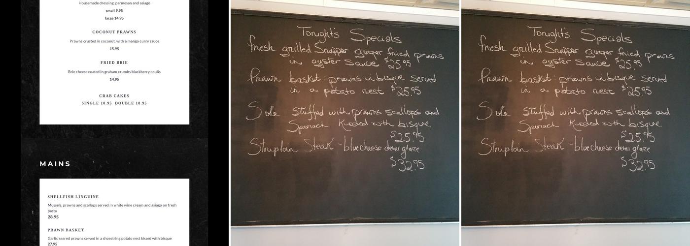 All About Schnitzel @ bisque restaurant Menu