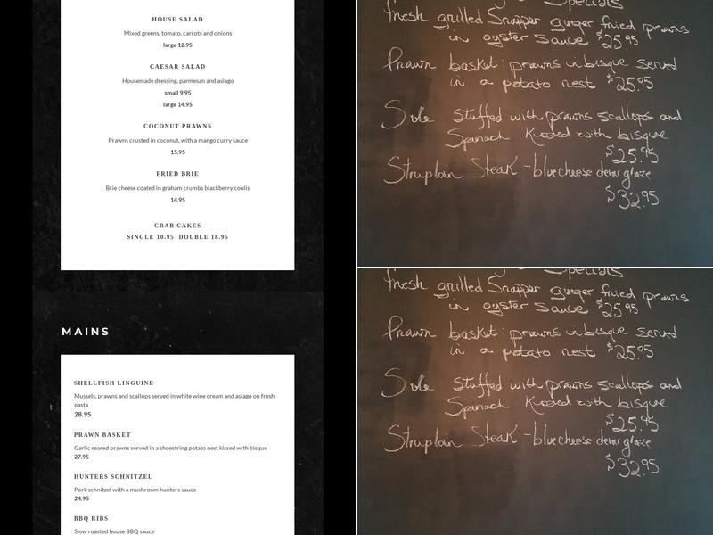 All About Schnitzel @ bisque restaurant Menu