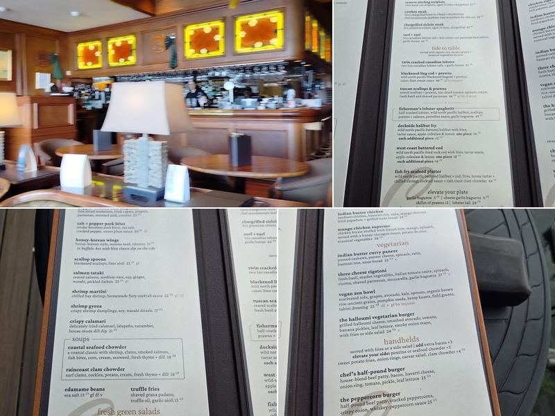Waterfront Restaurant Menu