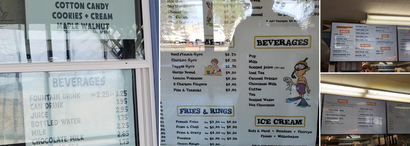 Beach Boy Restaurant Menu