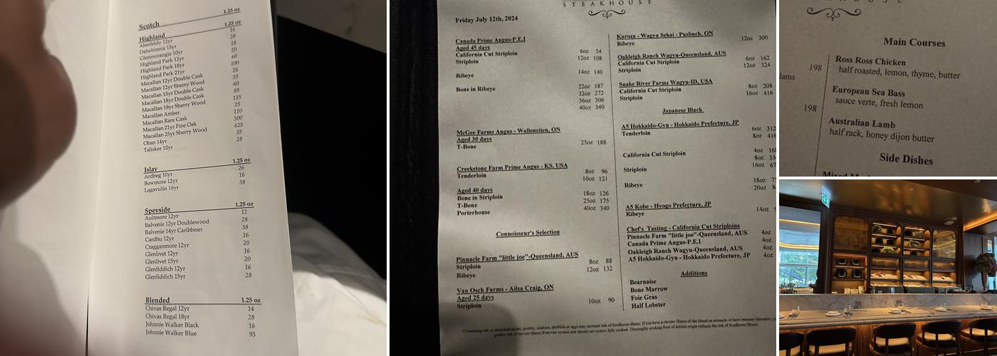 Jacobs & Co. Steakhouse Menu