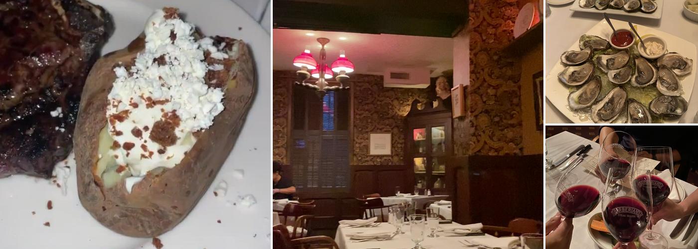 Barberian's Steak House Menu