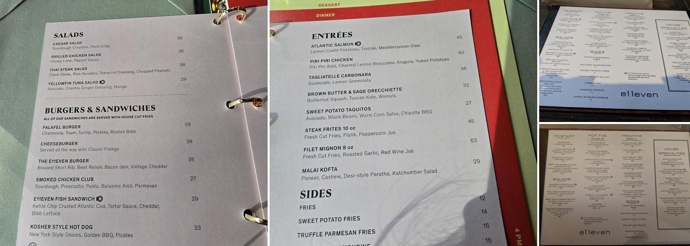 e11even Menu