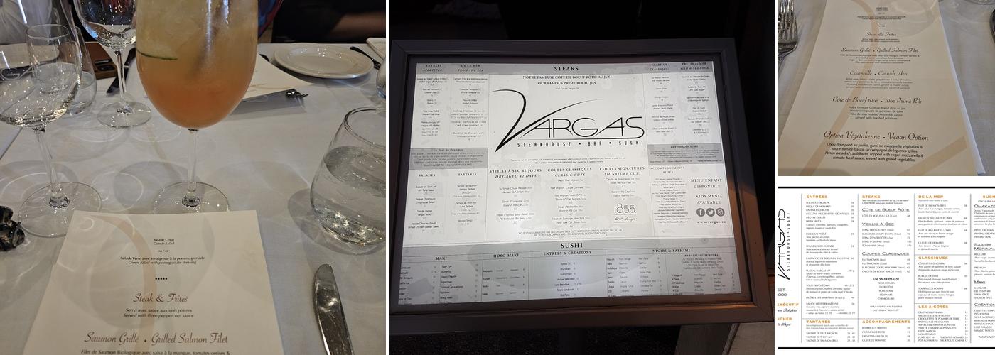 Vargas Restaurant Menu