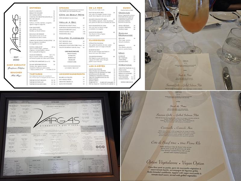 Vargas Restaurant Menu
