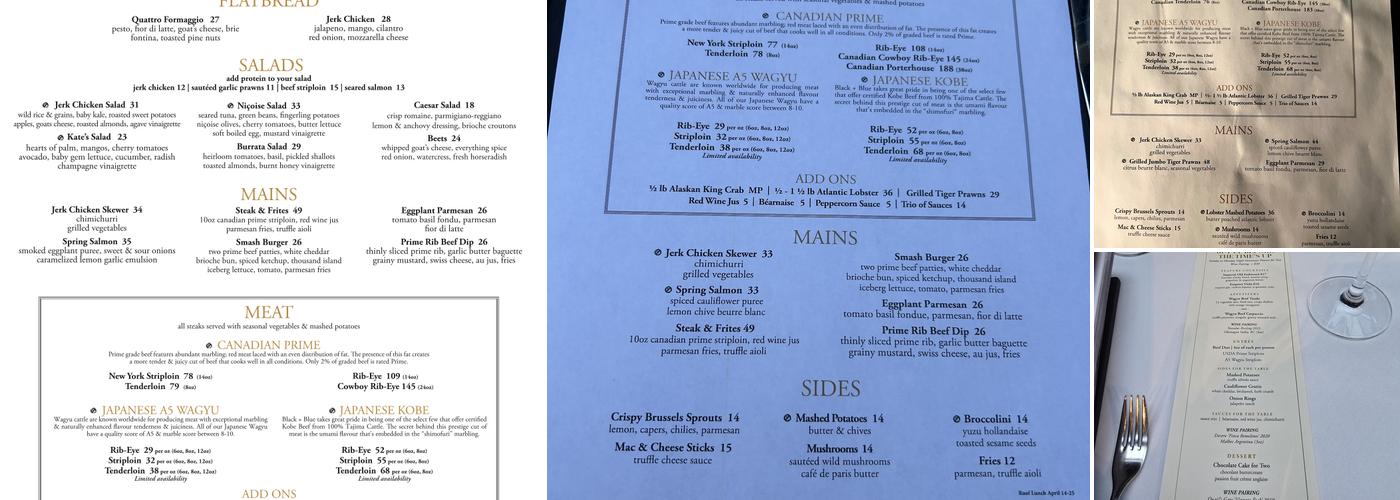 Black+Blue Menu