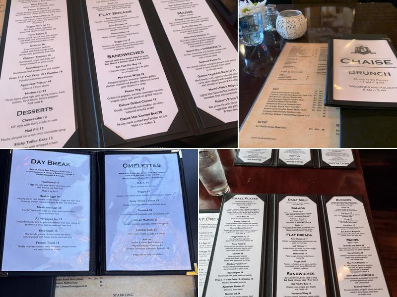 Chaise Menu