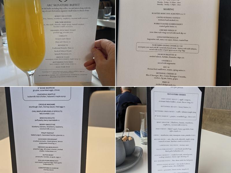 ARC RESTAURANT Menu