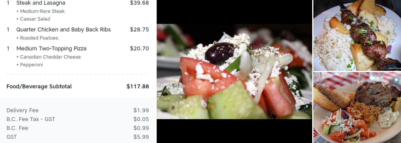 Trocadero Pizza & Steak House Menu