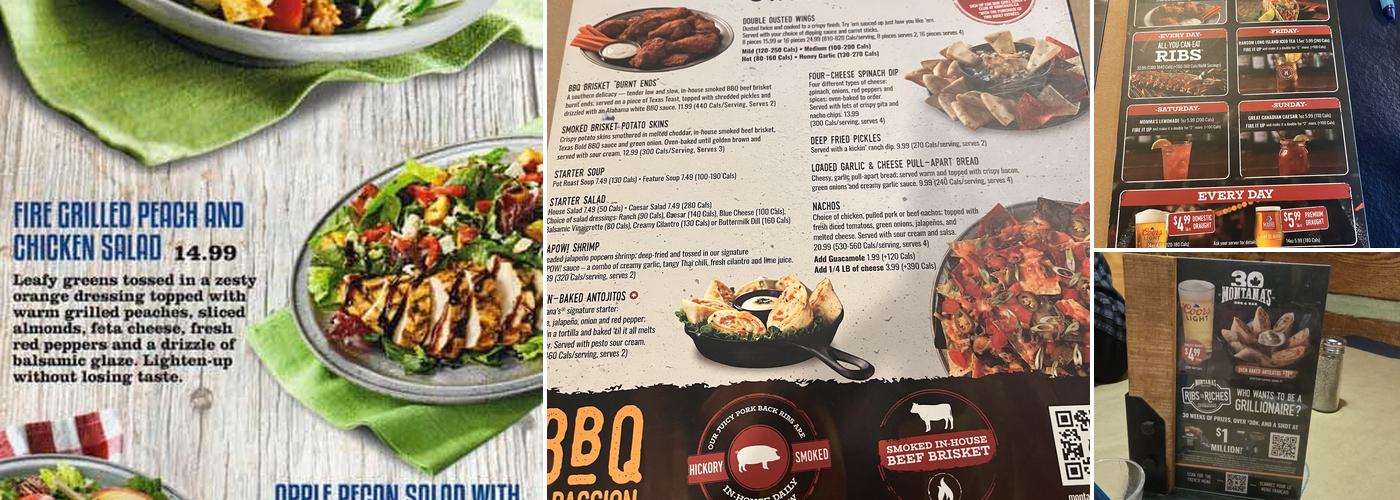 Montana’s BBQ & Bar Menu